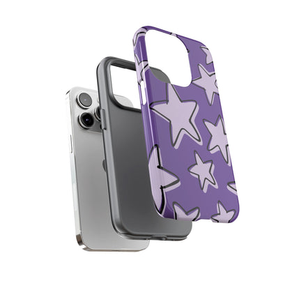 Violet Purple Doodle Star Phone Case