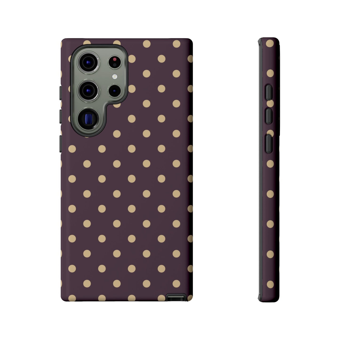 Purple with Yellow Dot Pattern Phone Case