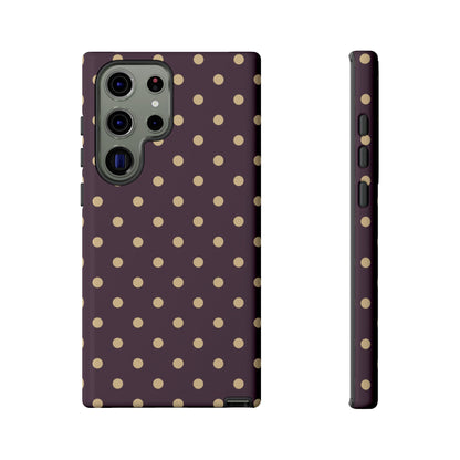 Purple with Yellow Dot Pattern Phone Case