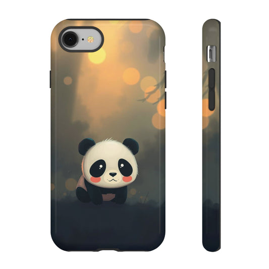 Cute Gothic Panda Design Phone Case