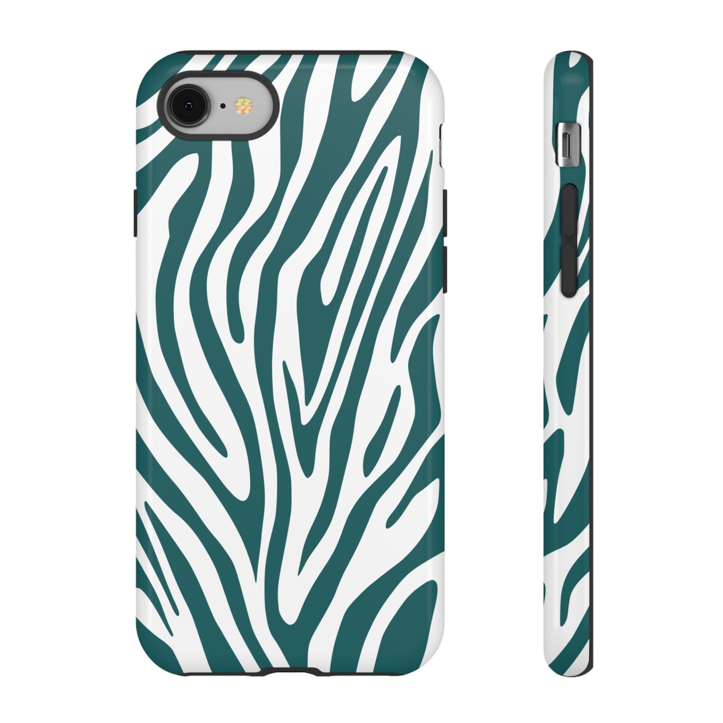 Graphic Teal Tiger Print Phone Case
