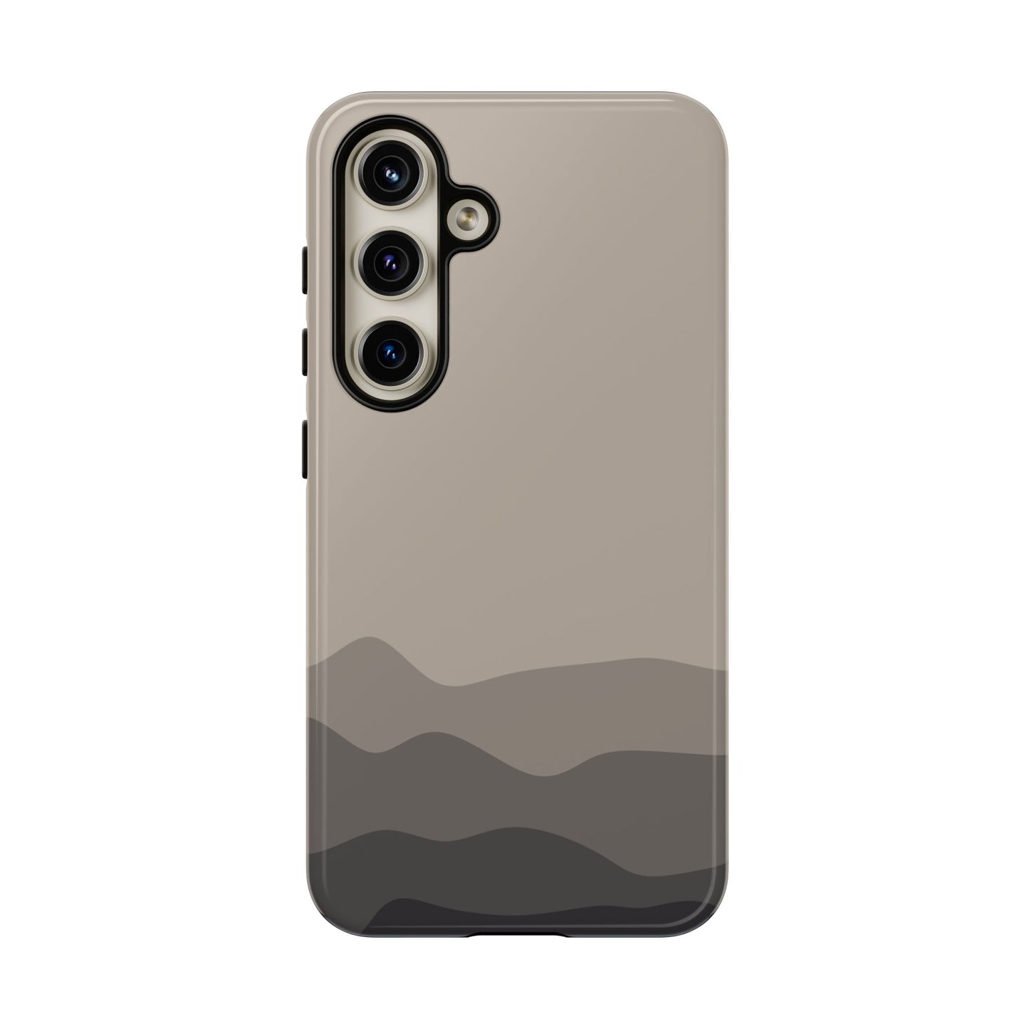 Beige Abstract Waves Protective Phone Case - Beige Phone Case - Samsung Galaxy S24 / Glossy