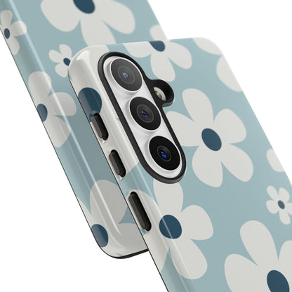 Cute Light Blue Daisy Pattern Phone Case - Blue Phone Case