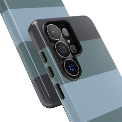 Shades of Blue Horizontal Stripe Pattern Phone Case - Blue Phone Case
