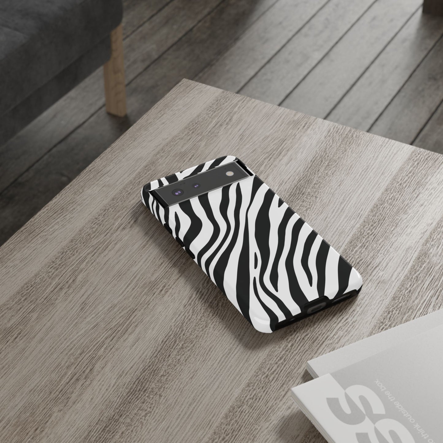 Modern Monochrome Zebra Print Phone Case