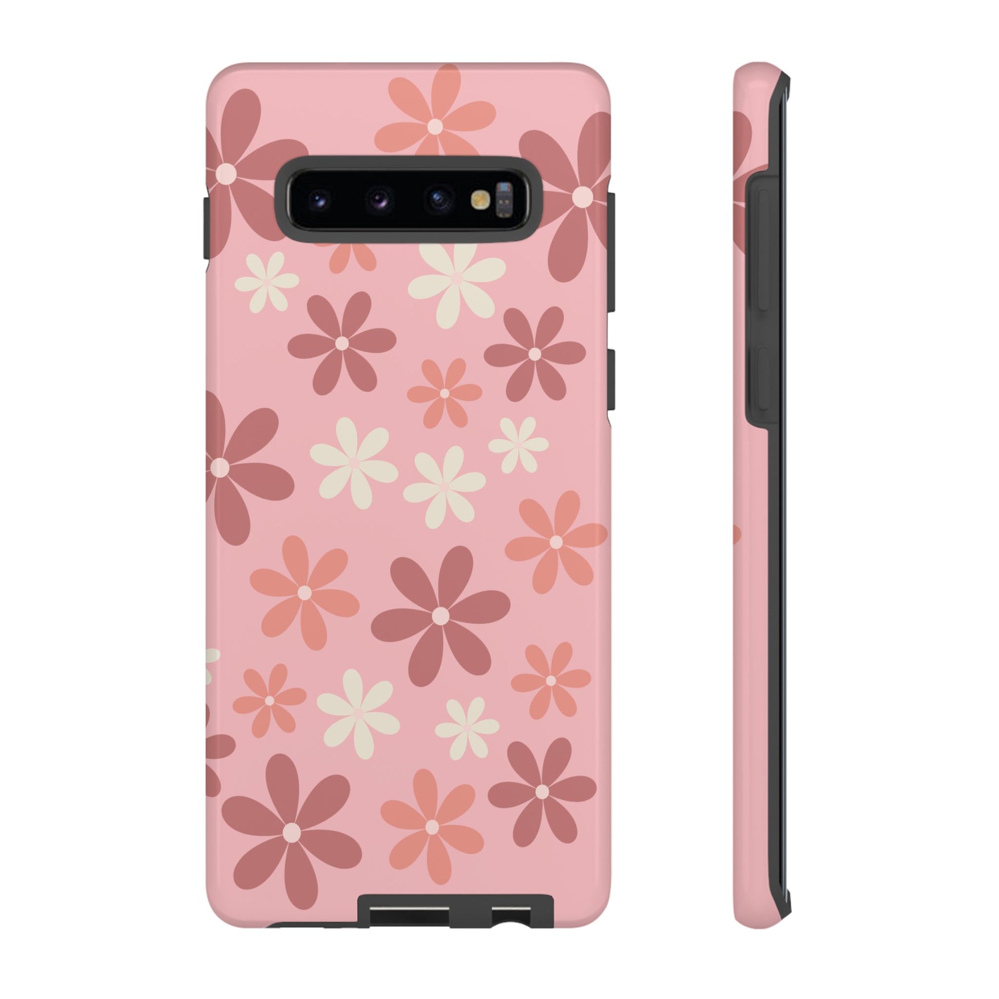 Cute Pink Floral Pattern Phone Case - Pink Phone Case - Samsung Galaxy S10 Plus / Glossy