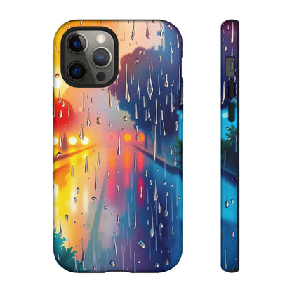 Electric Rain Watercolour Design Phone Case - Multicolor Phone Case - iPhone 12 Pro / Glossy