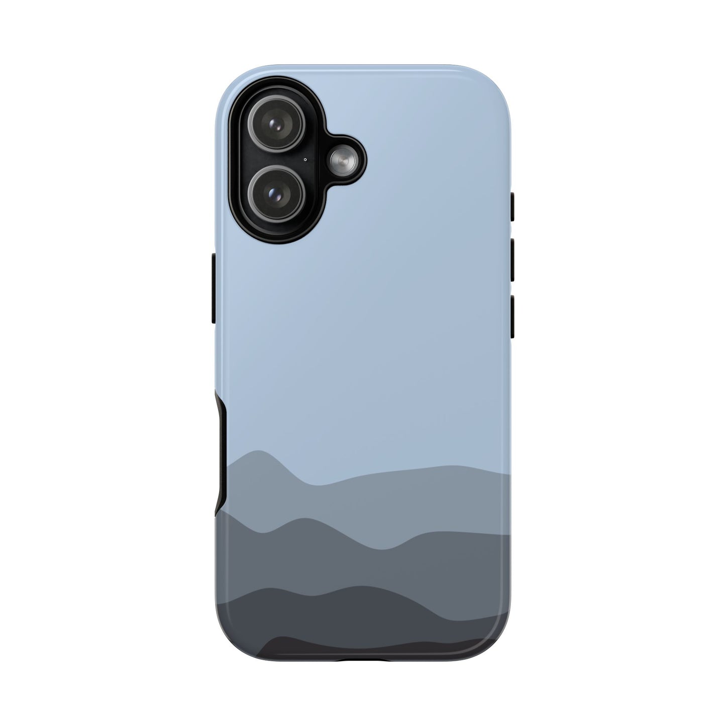 Blue Abstract Waves Protective Phone Case - Blue Phone Case - iPhone 17 / Glossy