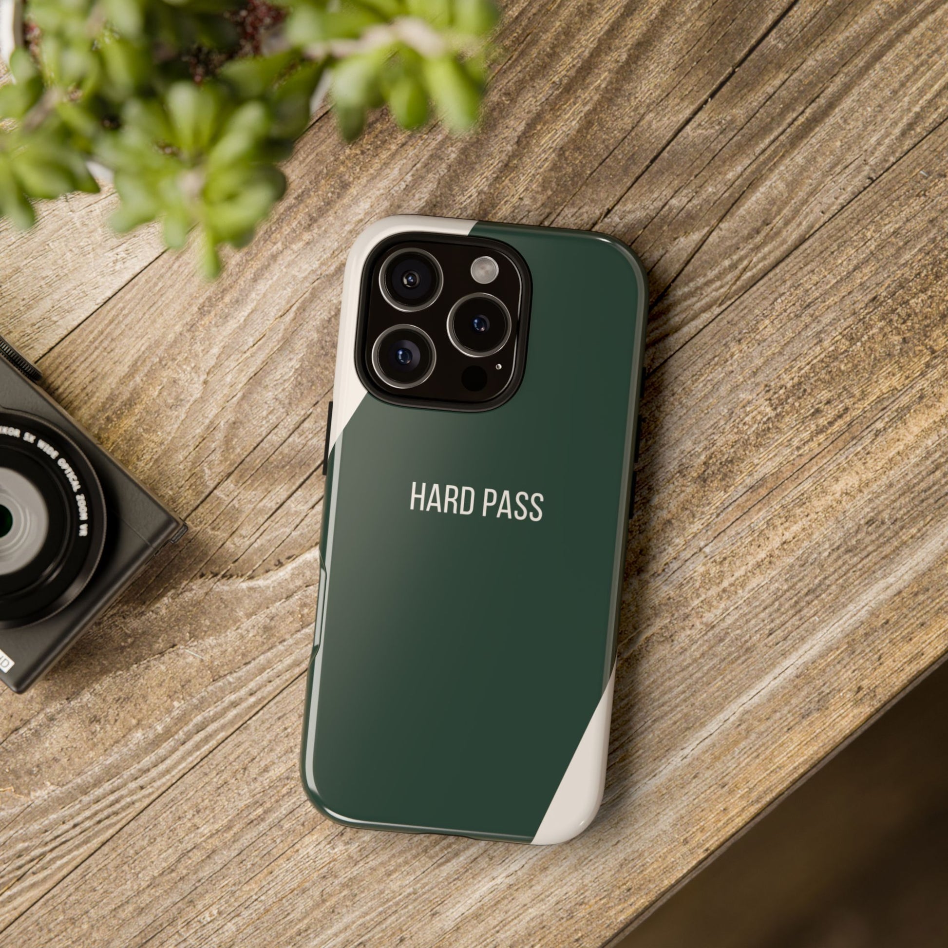 Phone Case - Sassy Statement Case ’Hard Pass’ in Green & White