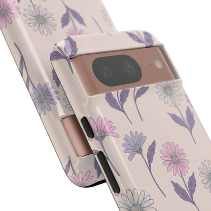 Pretty Pink & Purple Daisy Pattern Phone Case