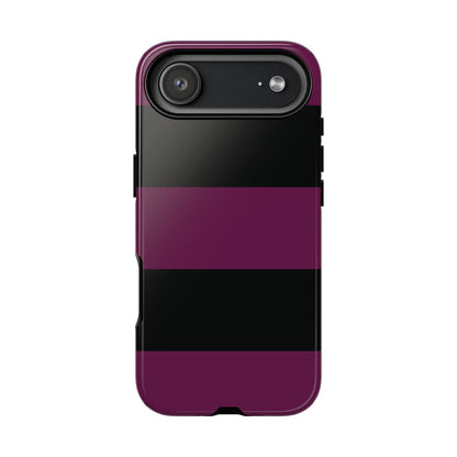 Purple & Black Horizontal Stripe Pattern Phone Case - Purple Phone Case - iPhone 17 Air / Glossy