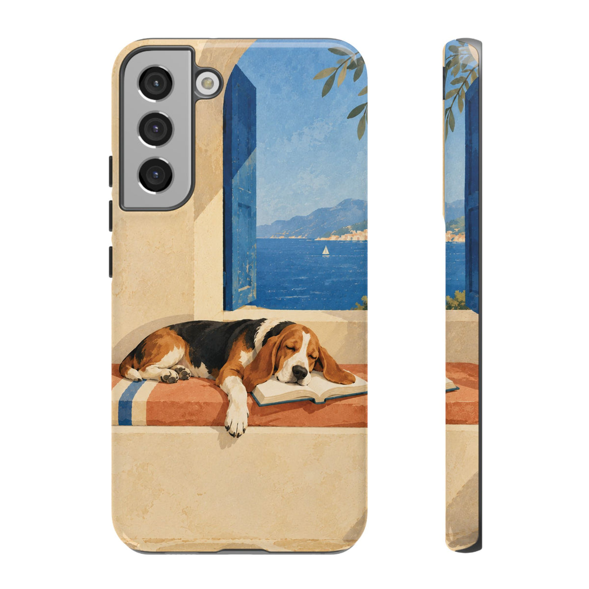 Basset Hound Unfinished Chapter Phone Case - Multicolor Phone Case - Samsung Galaxy S22 Plus / Glossy