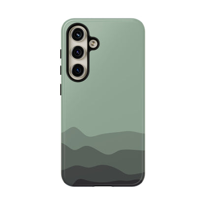 Green Abstract Waves Protective Phone Case - Green Phone Case - Samsung Galaxy S24 / Glossy
