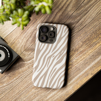 Oatmeal Tiger Print Phone Case