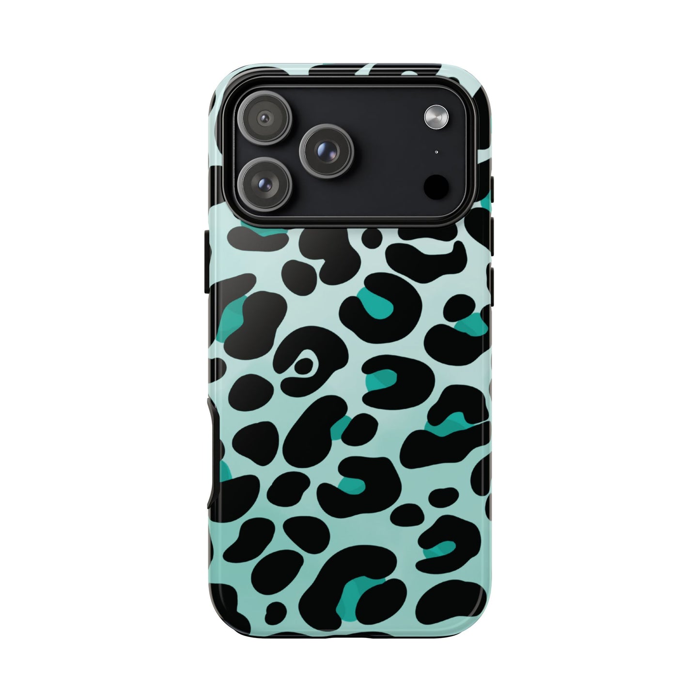 Cool Aqua Leopard Print Phone Case