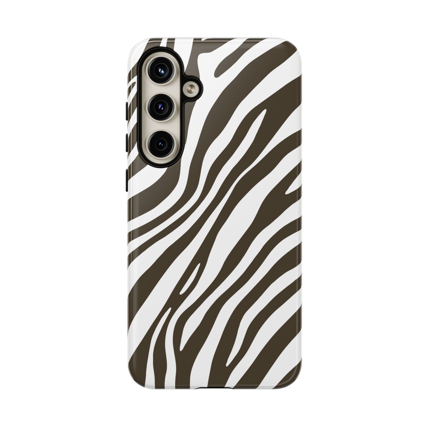 Modern Mocha Zebra Print Phone Case