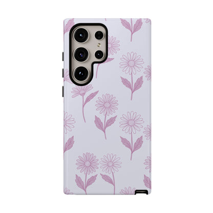 Pretty Lilac Daisy Pattern Phone Case