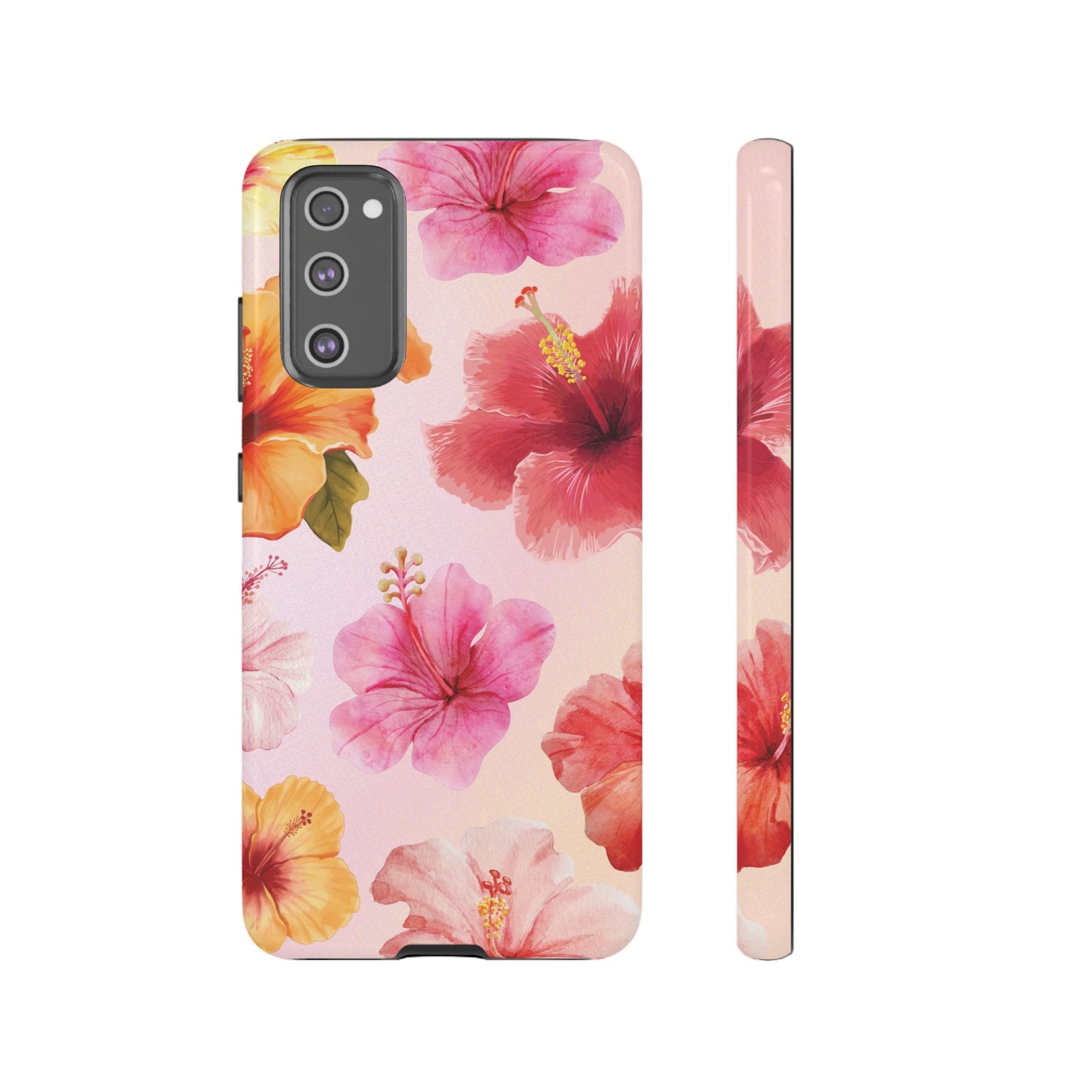 Samsung Galaxy S20 FE / Glossy Phone Case - ’Pink Hibiscus Pattern #2’ Phone Case