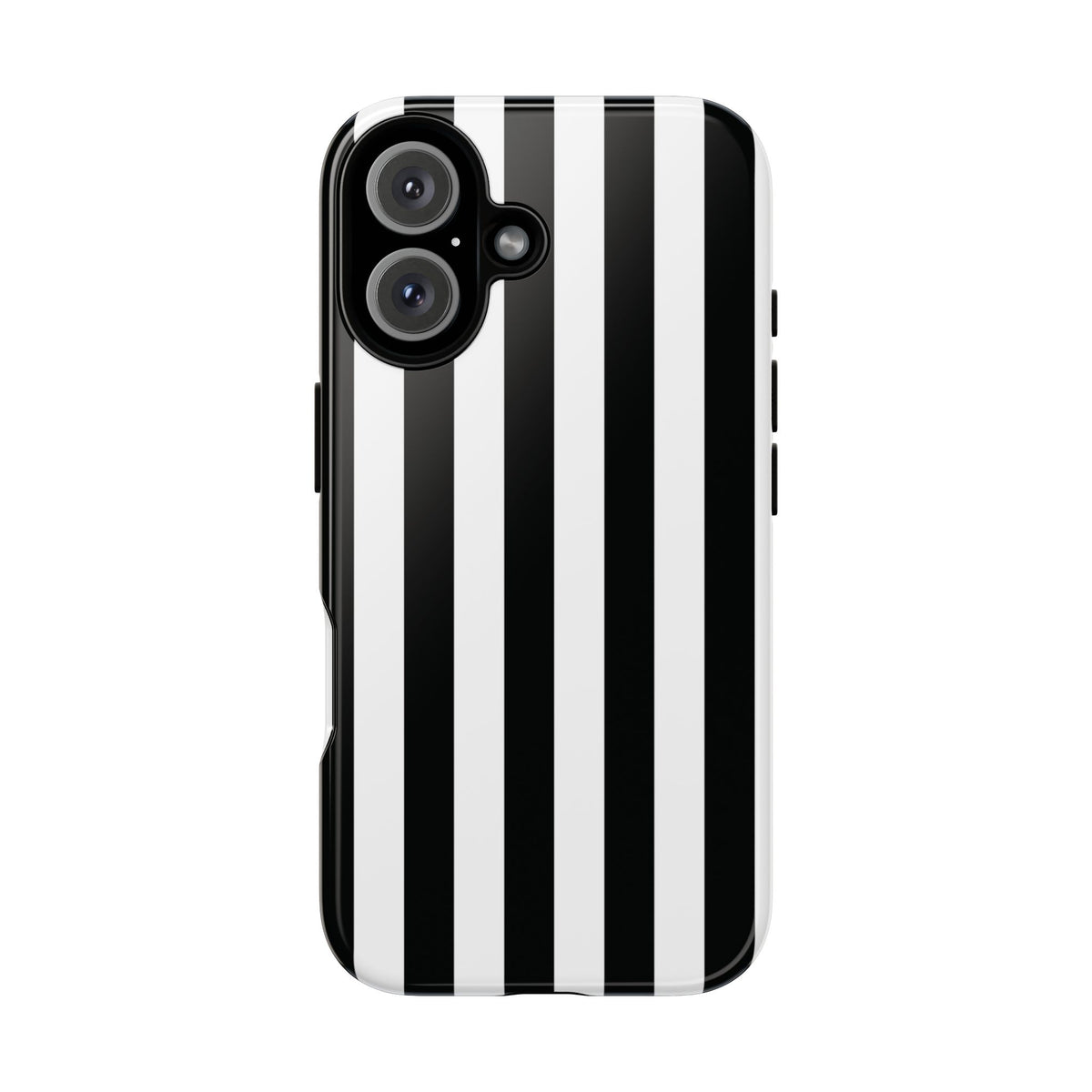 Simple Black & White Stripe Pattern Phone Case - White Phone Case - iPhone 16 / Glossy