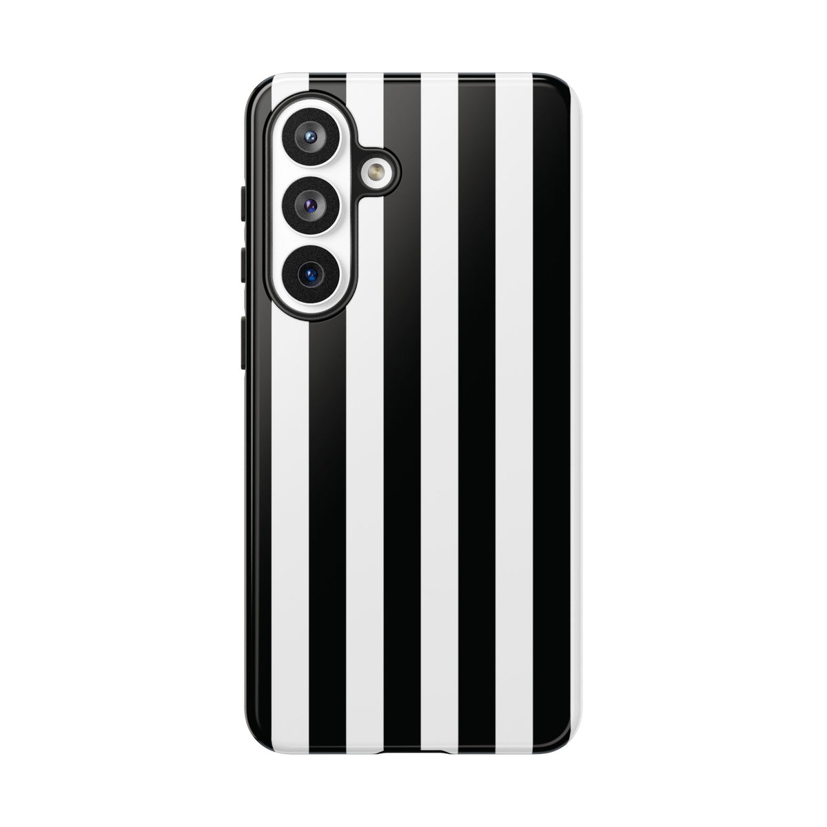 Simple Black & White Stripe Pattern Phone Case - White Phone Case - Samsung Galaxy S26 Plus / Glossy