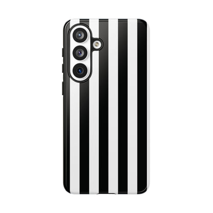 Simple Black & White Stripe Pattern Phone Case - White Phone Case - Samsung Galaxy S26 Plus / Glossy