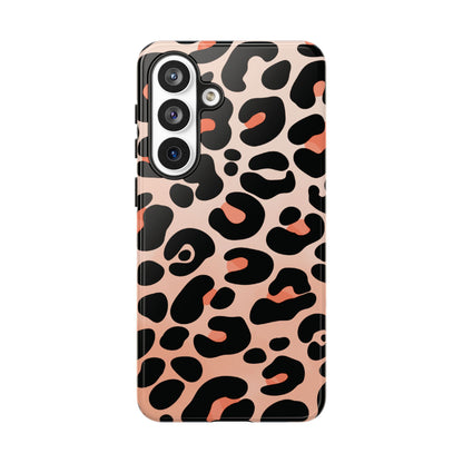 Elegant Peach Leopard Print Phone Case