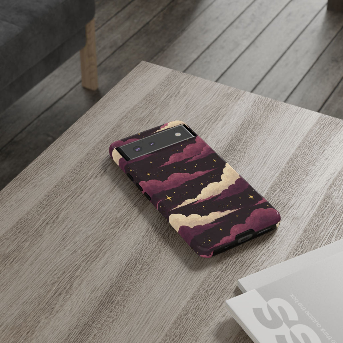 Illustrated Plum Clouds & Stars Phone Case