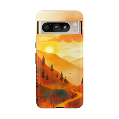 Golden Sunset Design Phone Case - Multicolor Phone Case - Google Pixel 8 Pro / Glossy