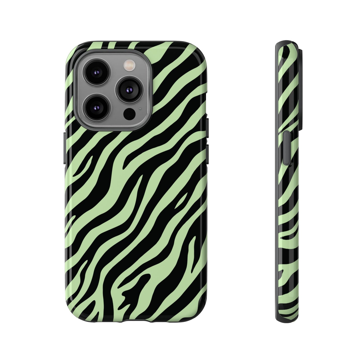 Stylish Mint Zebra Print Phone Case