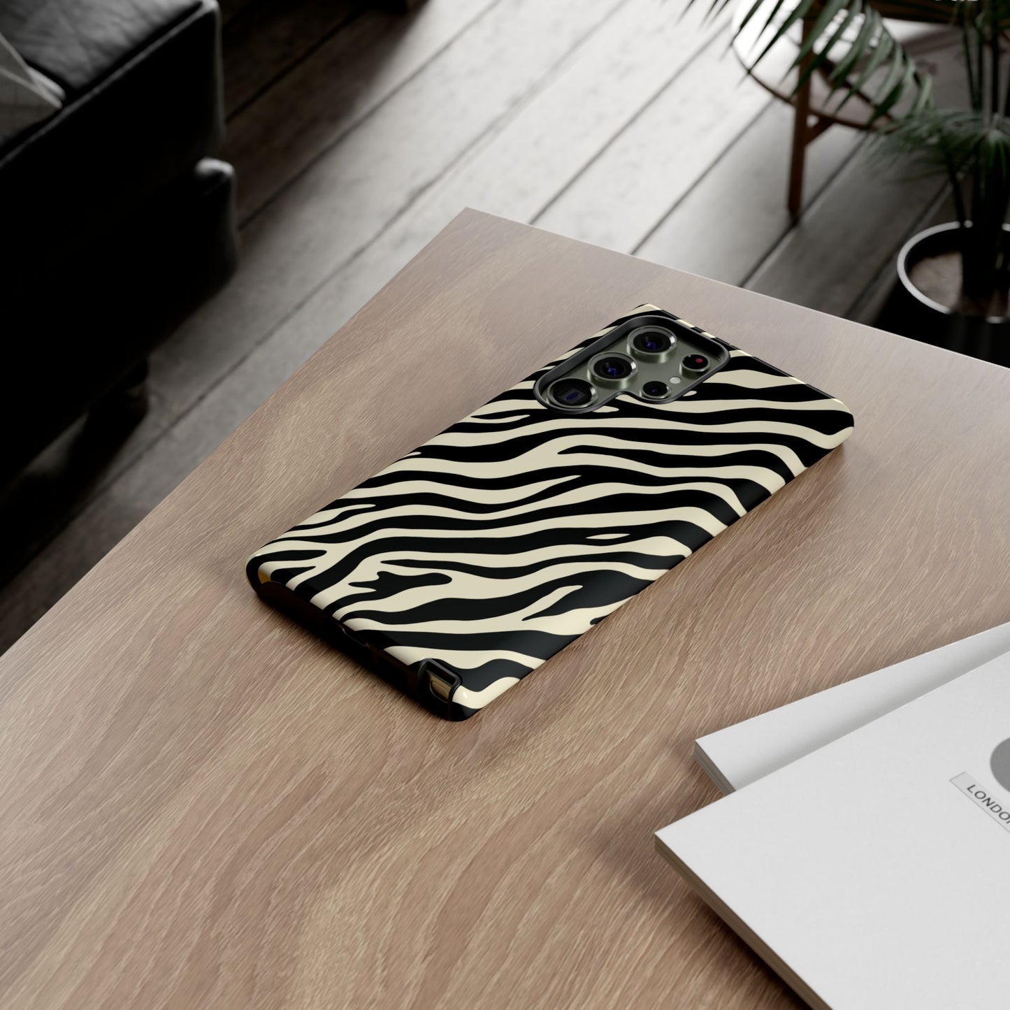 Chic Ivory Zebra Print Phone Case