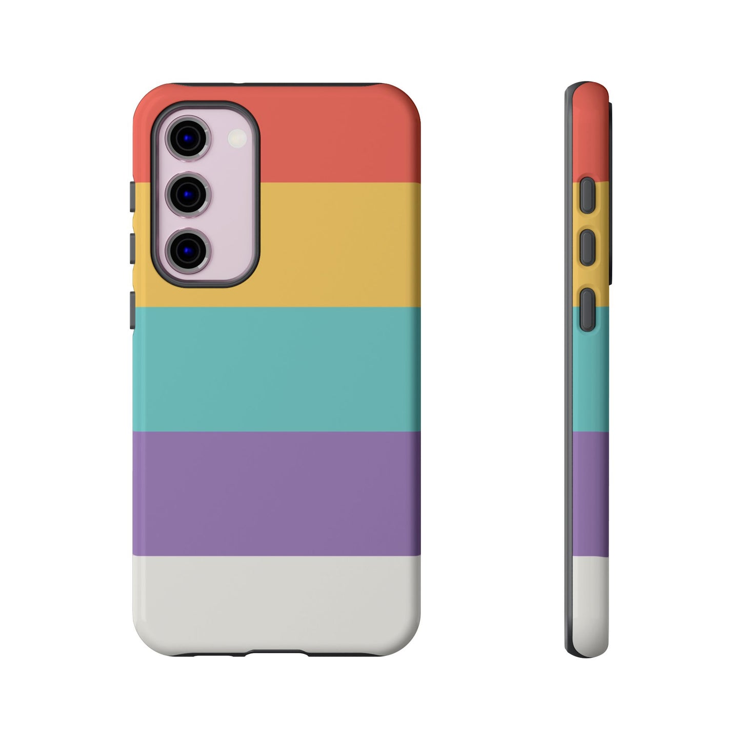 Pastel Rainbow Stripe Pattern Phone Case - Phone Case - Samsung Galaxy S23 Plus / Glossy