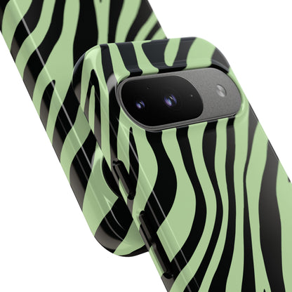 Modern Mint Zebra Print Phone Case