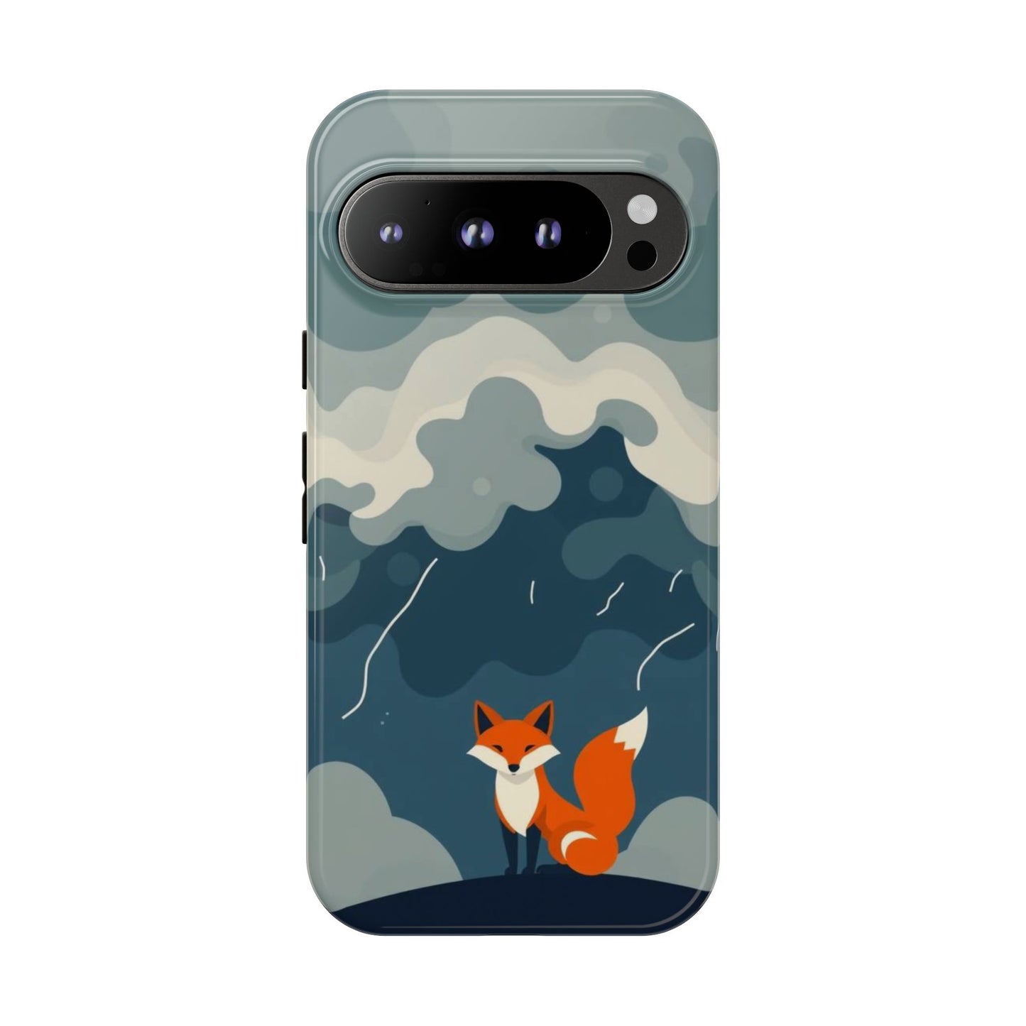 Google Pixel 9 Pro / Glossy Phone Case - Stormy Fox Design Phone Case