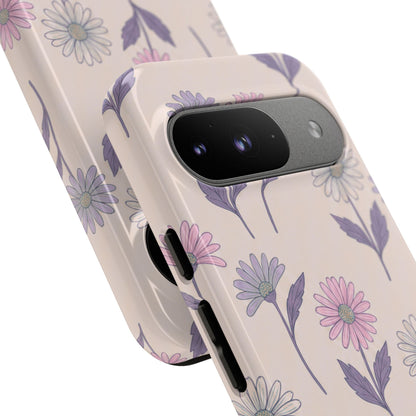 Pretty Pink & Purple Daisy Pattern Phone Case