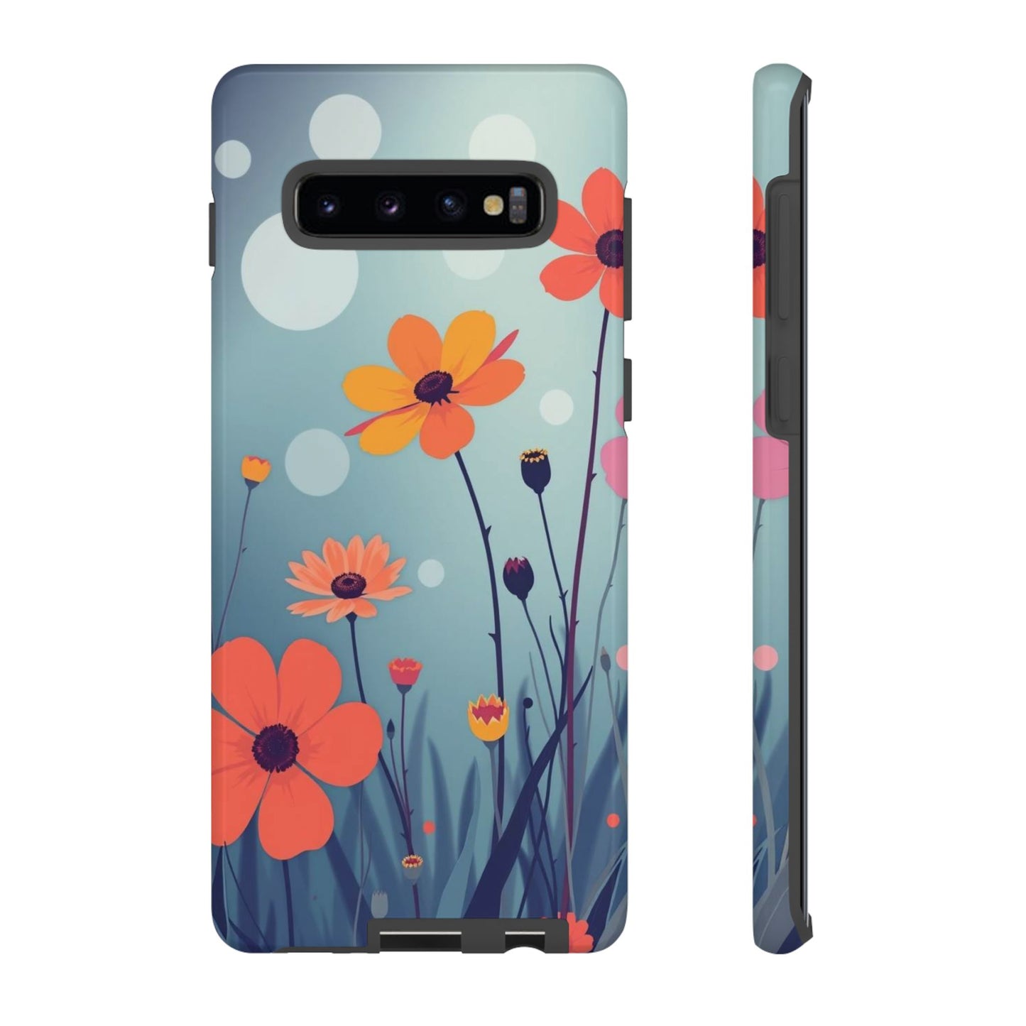 Samsung Galaxy S10 Plus / Glossy Phone Case - Vibrant Wildflowers Design Phone Case