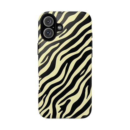 Stylish Neutral Zebra Print Phone Case