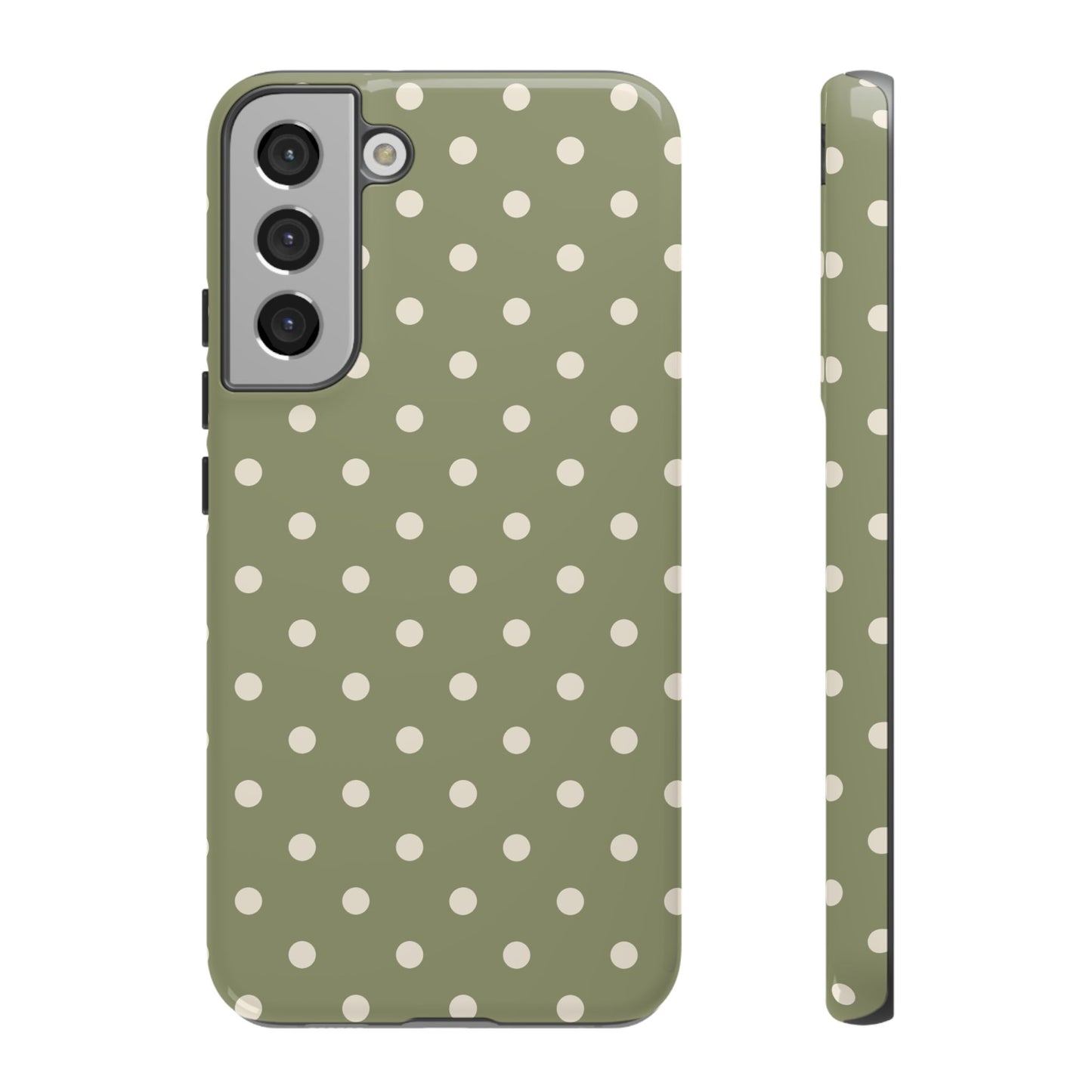 Green & White Dot Pattern Phone Case