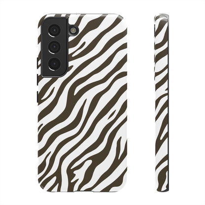 Stylish Mocha Zebra Print Phone Case