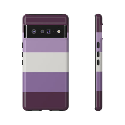 Google Pixel 6 Pro / Glossy Phone Case - Purple Stripe Pattern Phone Case