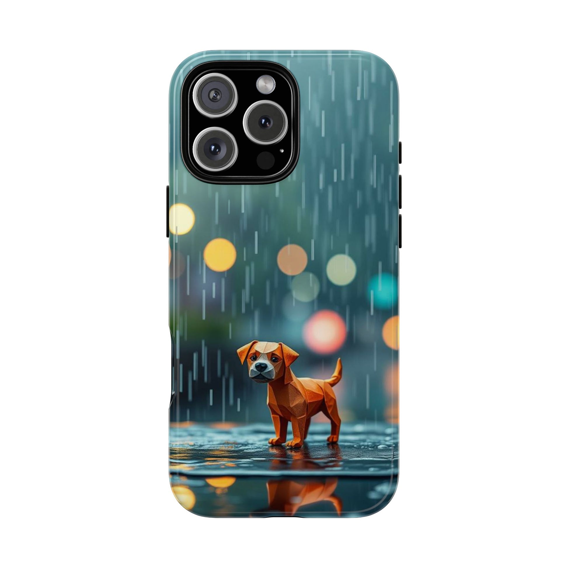 Cute Origami ’Soggy Dog’ Design Phone Case - Multicolor Phone Case - iPhone 16 Pro Max / Glossy