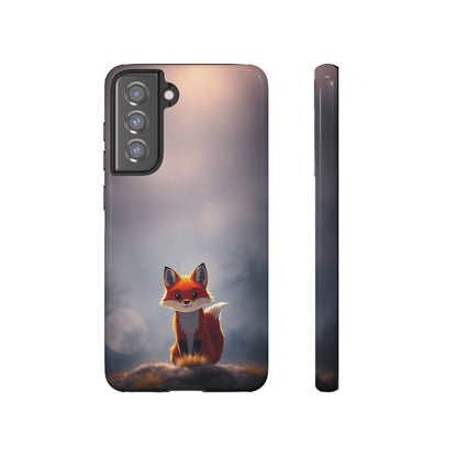 Samsung Galaxy S21 FE / Glossy Phone Case - Cute Gothic Fox Design Phone Case
