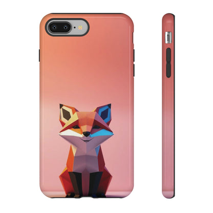 iPhone 8 Plus / Glossy Phone Case - Origami Fox Design Phone Case