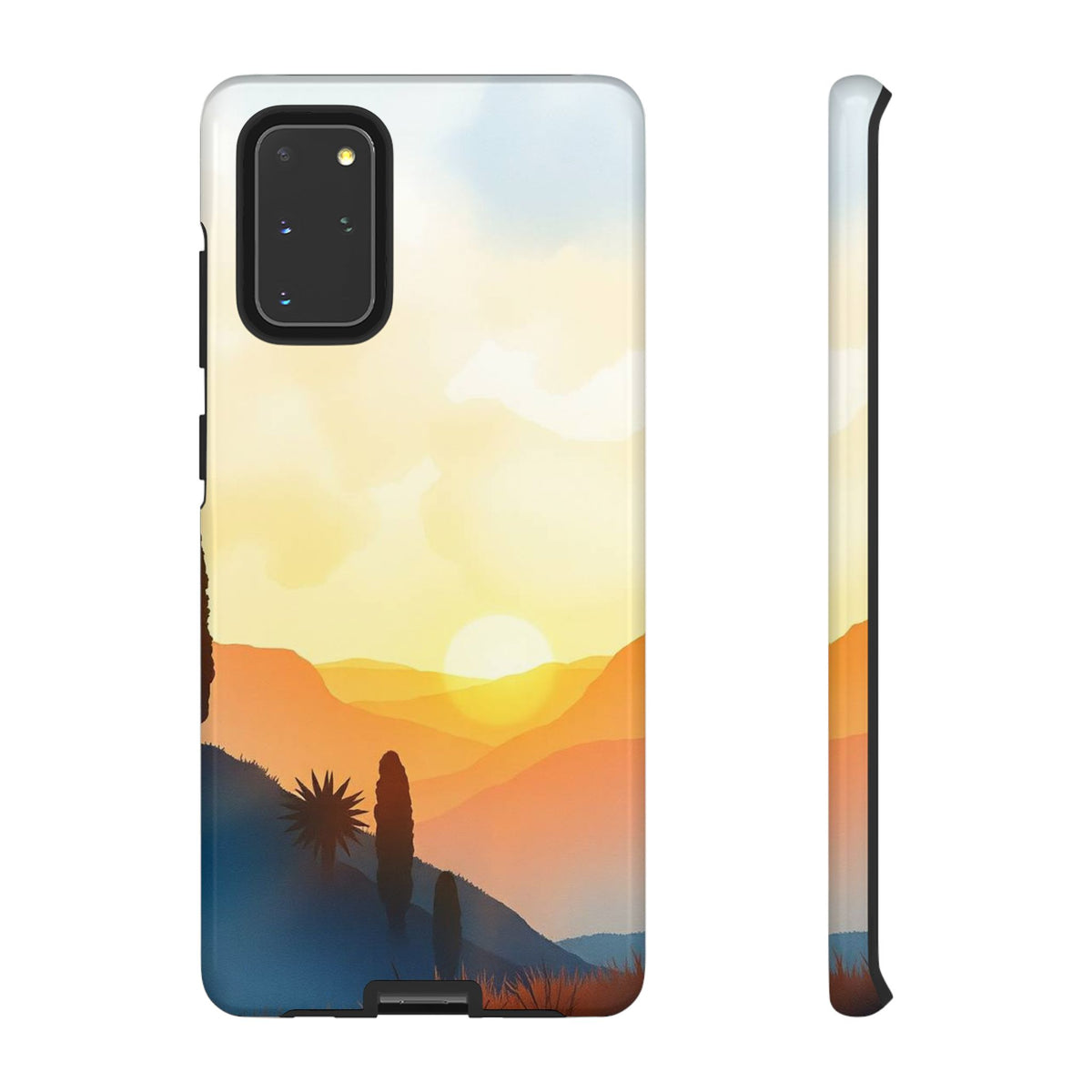 Watercolour Sunset Design Phone Case - Multicolor Phone Case - Samsung Galaxy S20+ / Glossy