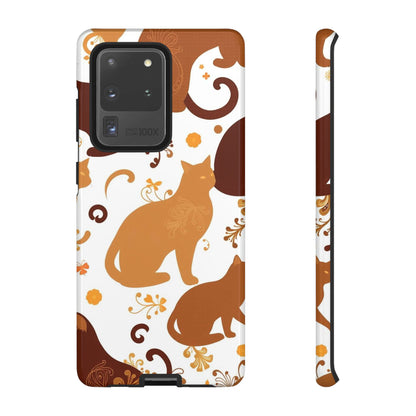 Samsung Galaxy S20 Ultra / Glossy Phone Case - Abstract Cat Pattern Phone Case