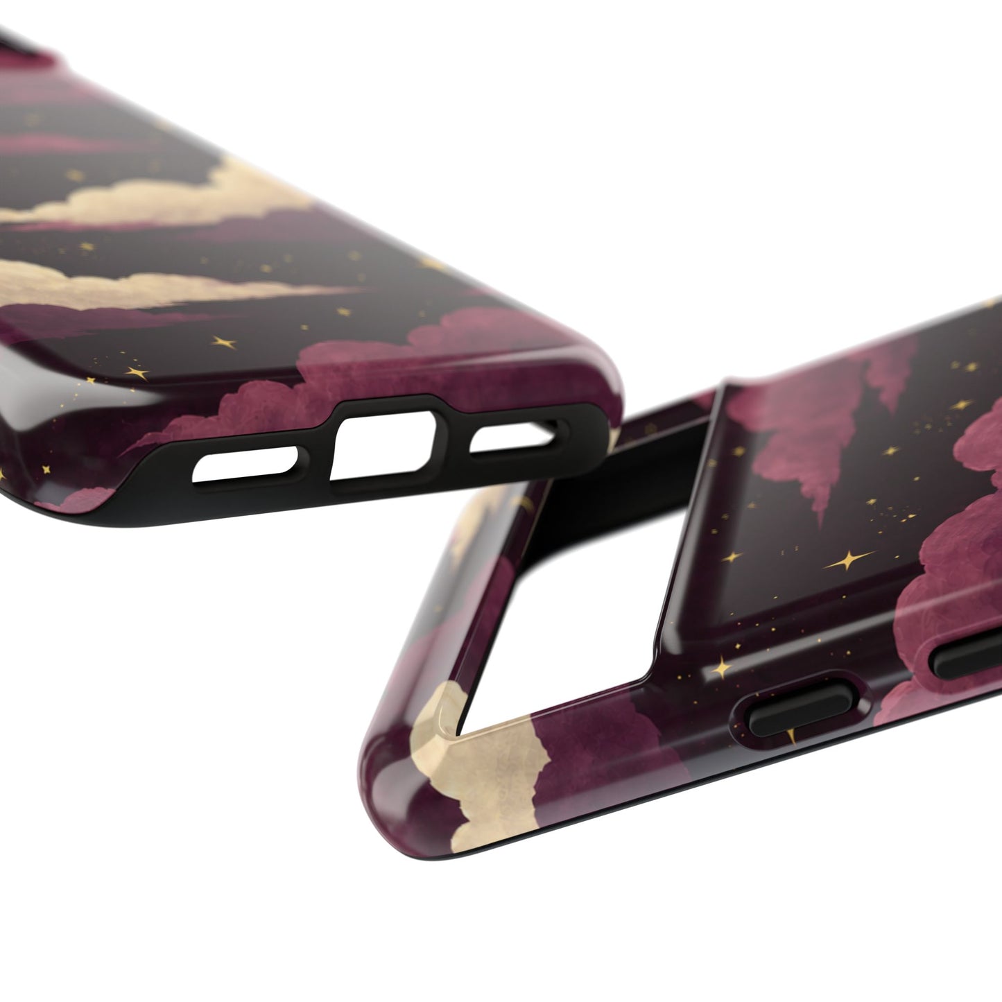 Illustrated Plum Clouds & Stars Phone Case