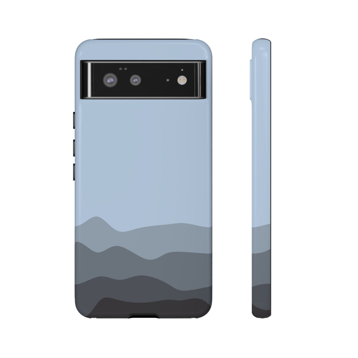 Blue Abstract Waves Protective Phone Case - Blue Phone Case - Google Pixel 6 / Glossy
