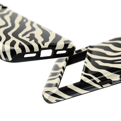 Chic Ivory Zebra Print Phone Case