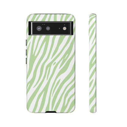 Mint Tiger Print Phone Case