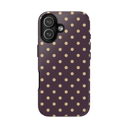 Purple with Yellow Dot Pattern Phone Case