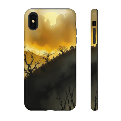 iPhone XS MAX / Glossy Phone Case - Eerie Graveyard Watercolour Design Phone Case